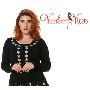 Lourdes snowflake embroided cardigan